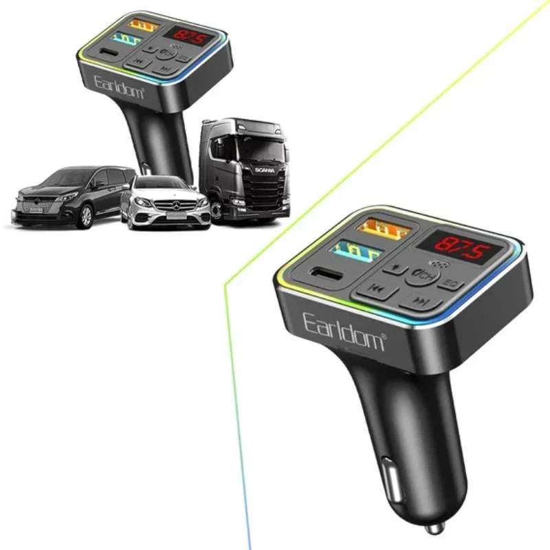 Earldom M109 4-in-1 Car Charger - 37W / Black