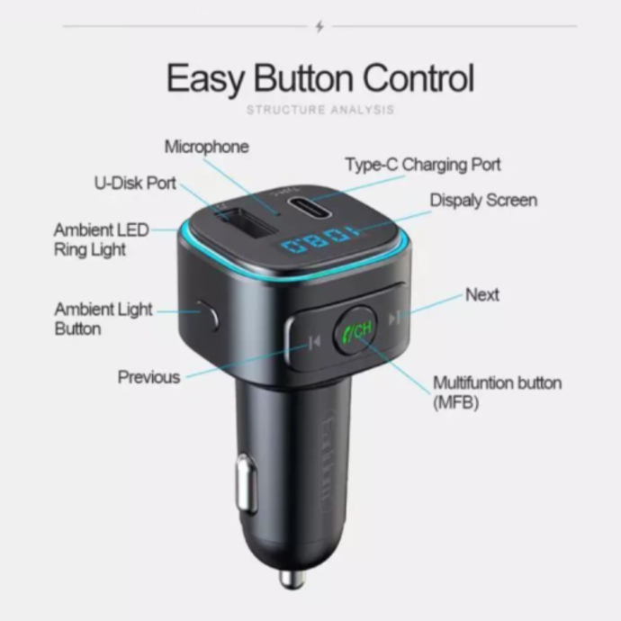 Earldom M52 Wireless FM Car Charger