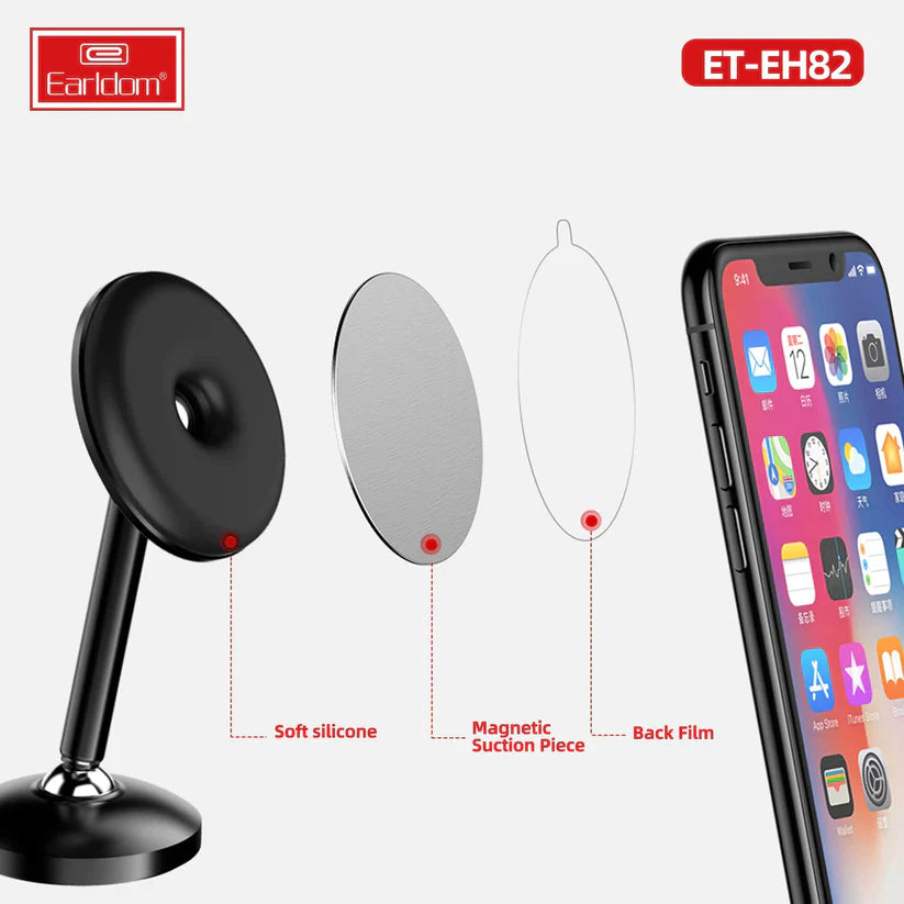 Earldom Magnetic Car & Desktop Phone Holder – 360° Rotation