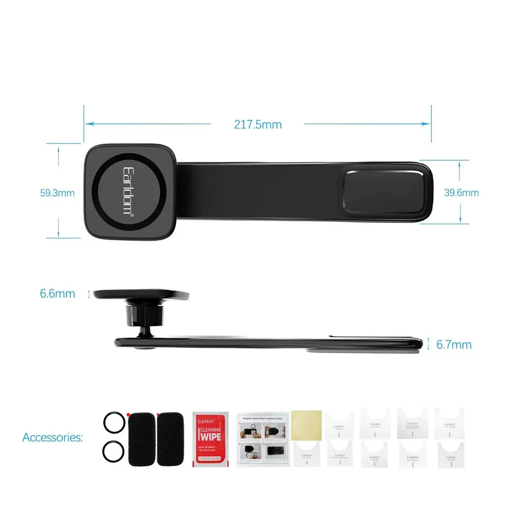 Earldom Magnetic Car Phone Holder – Bendable Suction Mount