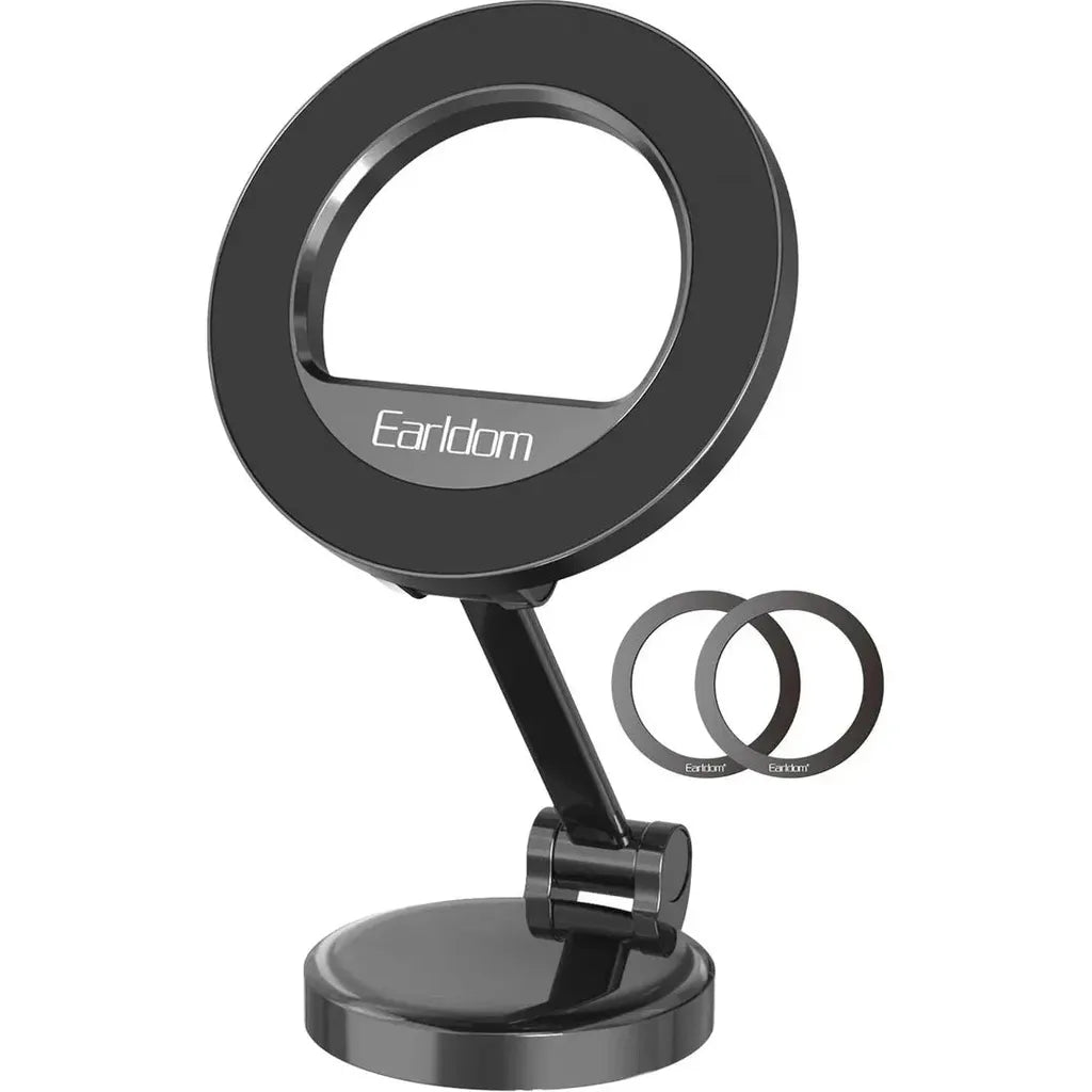 Earldom Magnetic Foldable Phone Stand – 360° Adjustable Metal Base