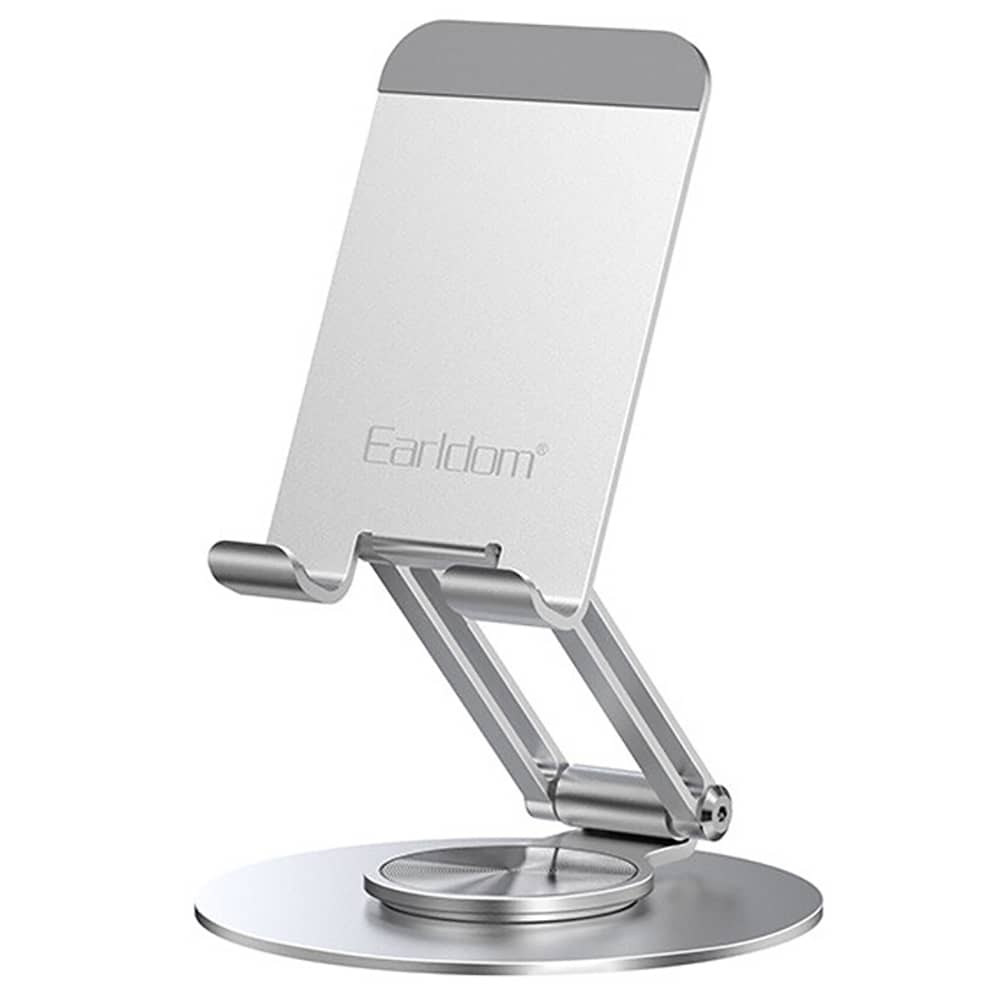 Earldom Metal Foldable Desktop Stand – Adjustable Phone & Tablet Holder