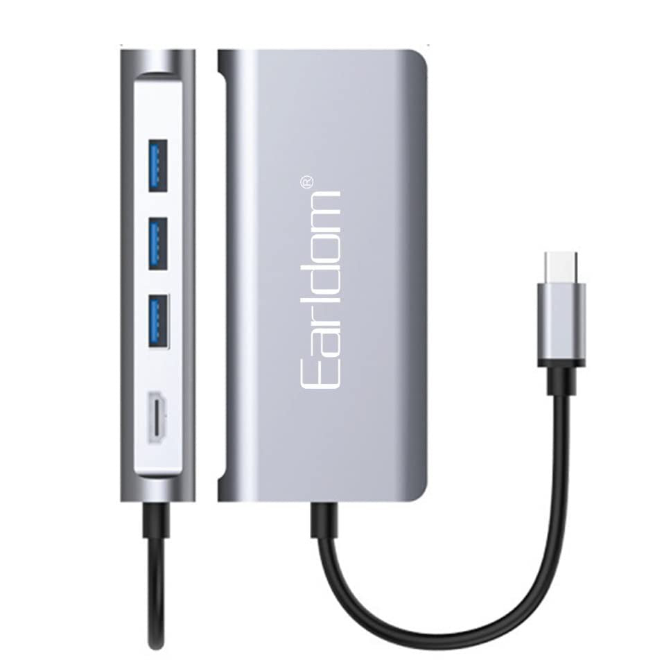 Earldom ET-W21 8 In 1 Type-C Multifunctional HUB