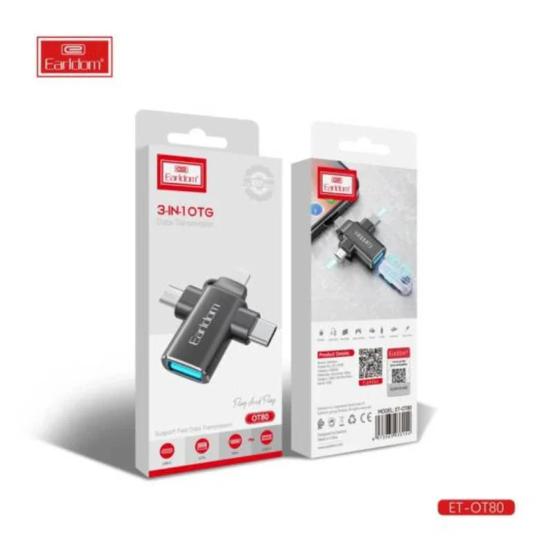 Earldom OT80 3-in-1 Converter - Micro USB / Lightning / USB-C