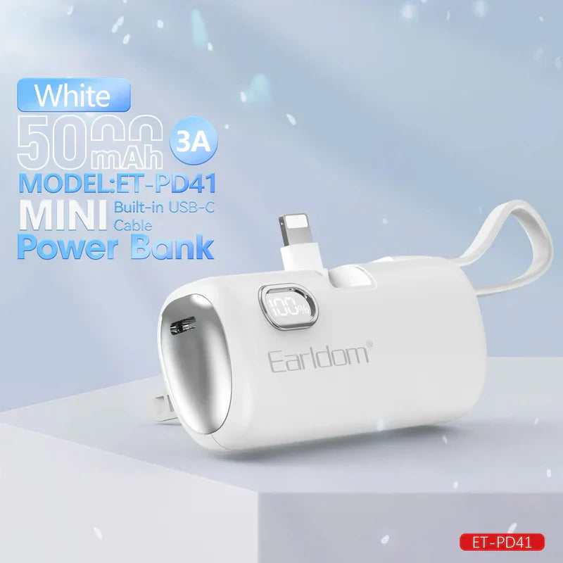 Earldom PD41 Mini PowerBank - 5000mAh / 22.5W / White