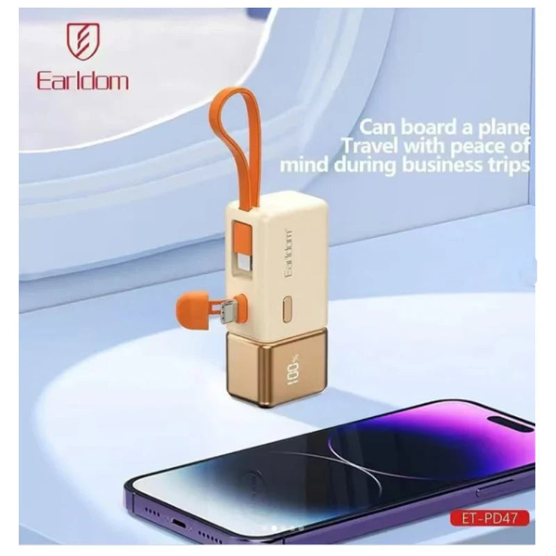 Earldom PD47 2-in-1 Mini PowerBank - 5000mAh / Gold