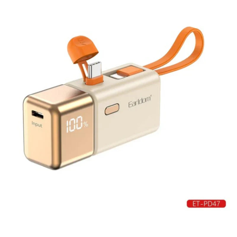 Earldom PD47 2-in-1 Mini PowerBank - 5000mAh / Gold