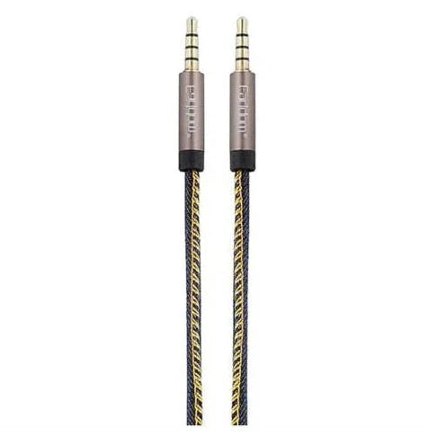 Earldom Stereo AUX Cable – 1.6M Premium Denim Craft