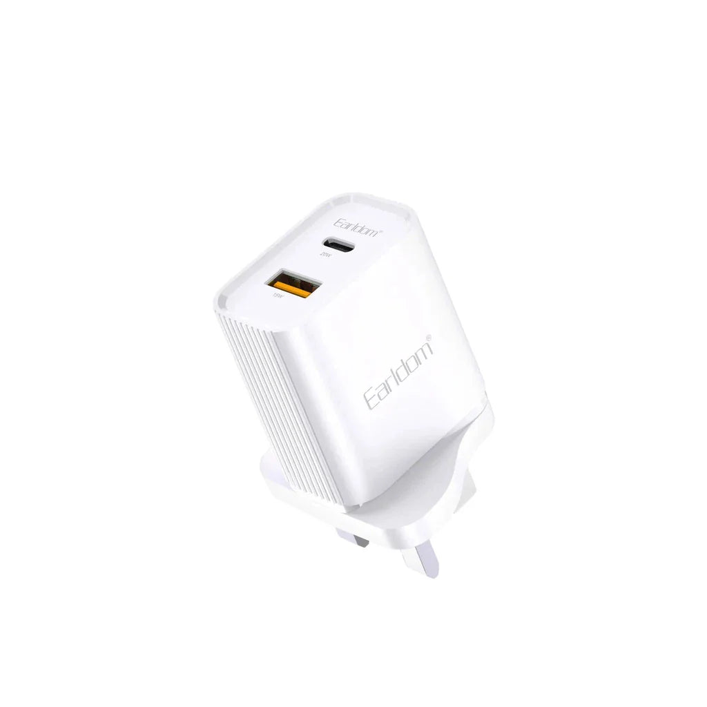 Earldom UK17 20W PD + 18W QC3.0 USB Wall Charger (UK Plug)