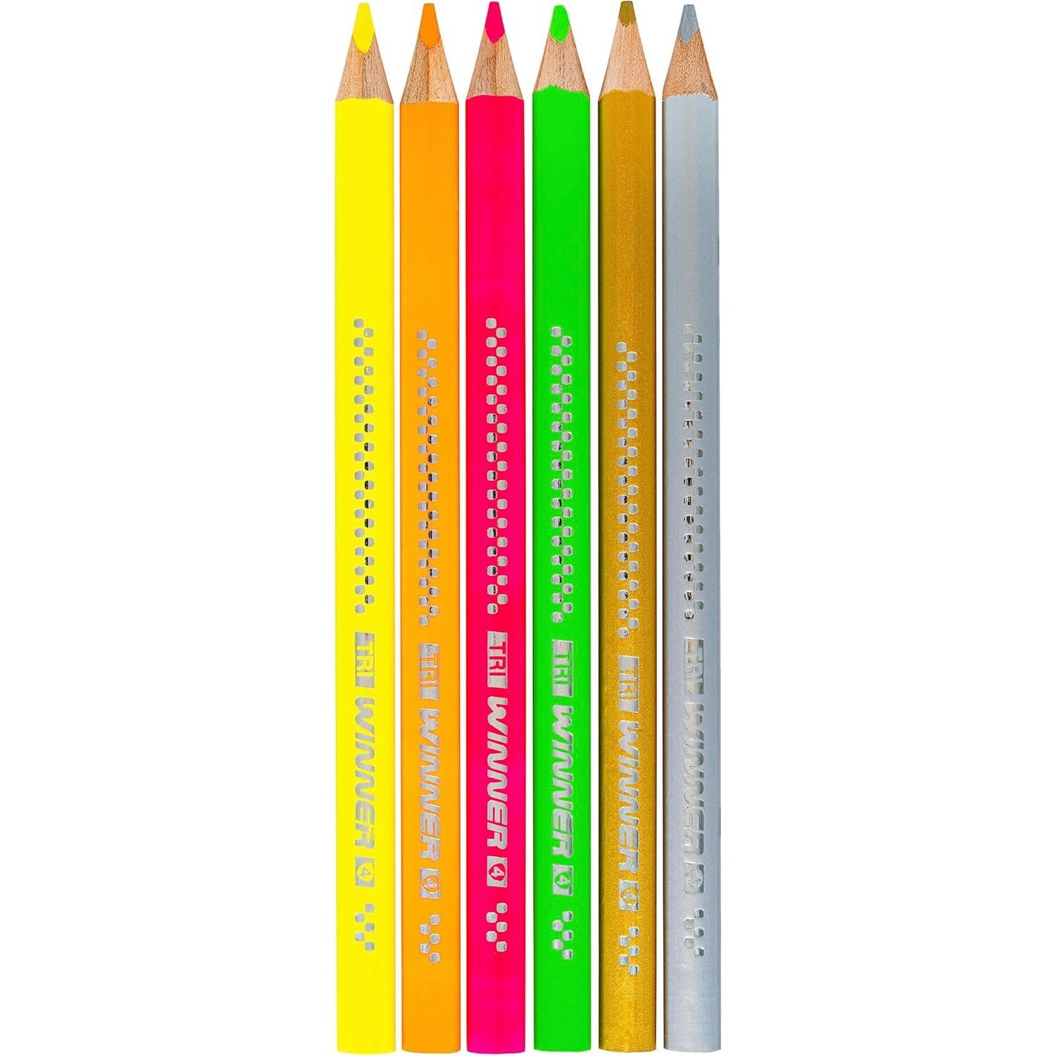 Eberhardt Faber 6 Tri Winner Pencils, Bright Colours