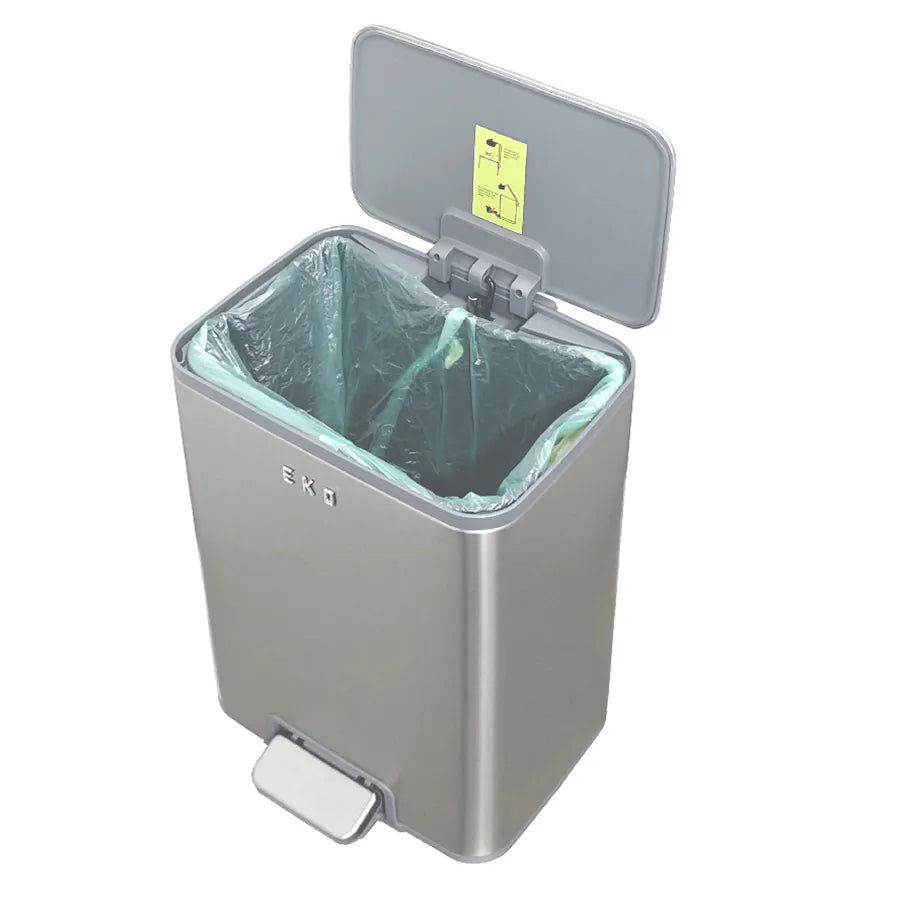 Eko Stainless Dustbin Luxury 15 Liter - EK9161-15L