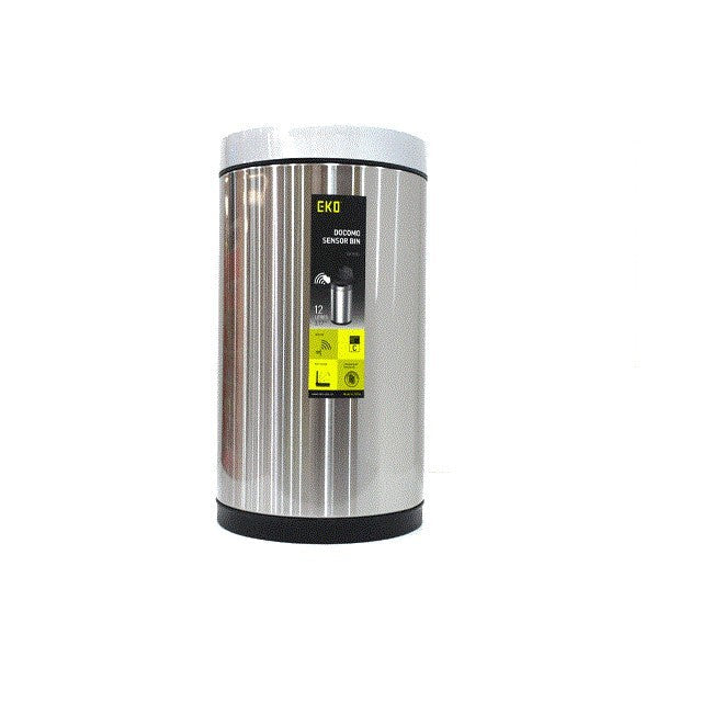 Eko Stainless Sensor Brushed Dustbin 12 Liter - EK9285MT-12L
