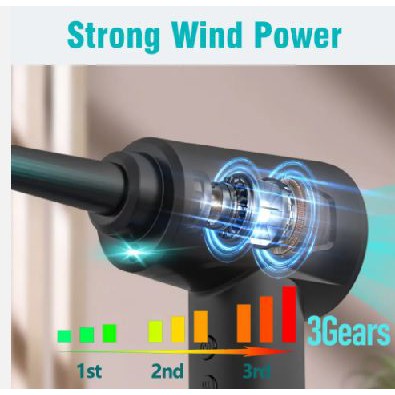Electronic Car Air Duster Brushed Motor 3 In 1
