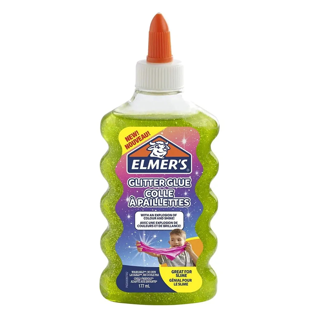 Elmer's 177ml Glitter Liquid Glue Green, Set of 2pc