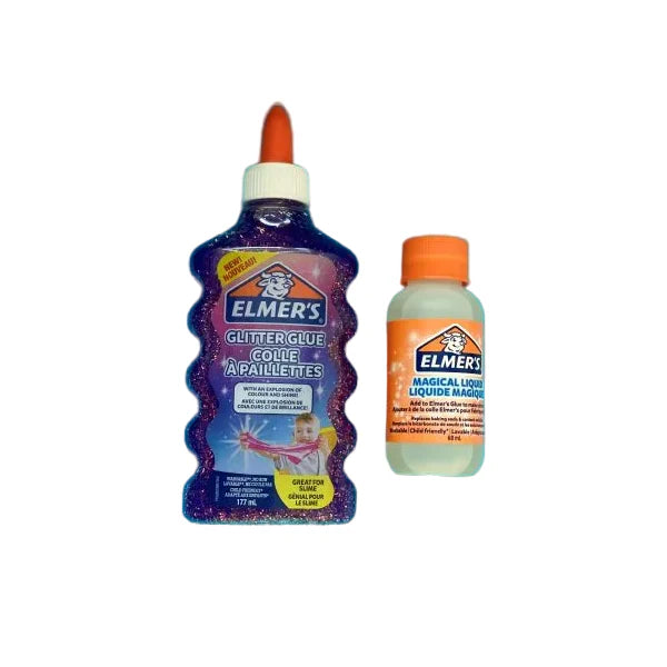Elmer's Glitter Glue 177ml Purple & Magical Liquid 68ml Set