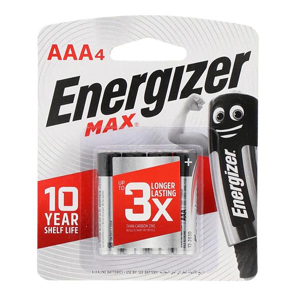 Energizer Alkaline Battery AAA Pack of 4 Pieces