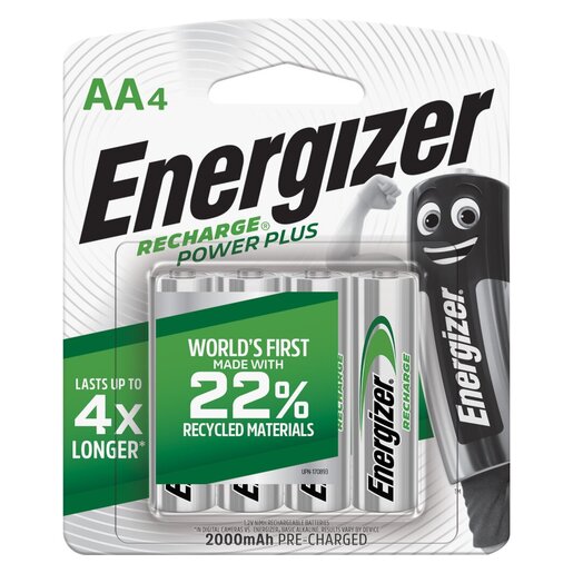 Energizer Recharge Universal AA Batteries 4 Pack