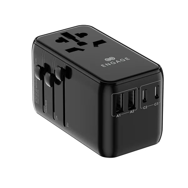 Engage 45W Universal Travel Adapter (DUAL USB-C/A PORTS) C CABLE