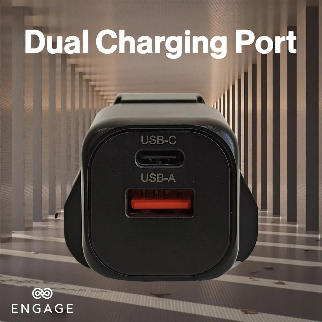 Engage Dual Port 20W PD Fast Charger/Adapter with Interchangeable Adapter-9EFA