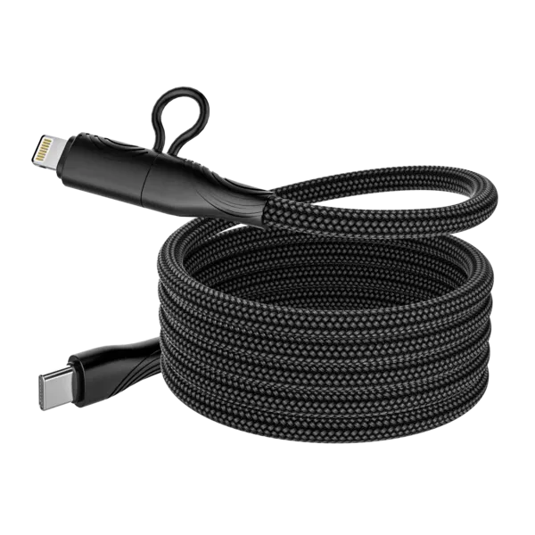 Engage Magnetic C To C Cable 60W W/Lightning Adapter 27W Black
