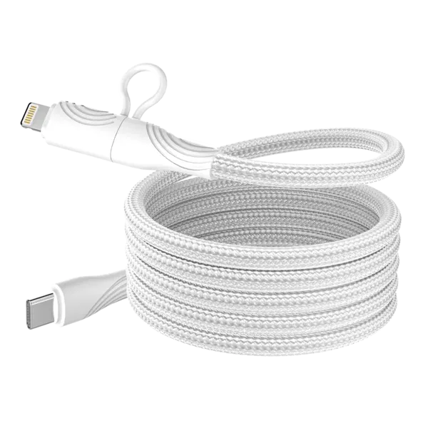 Engage Magnetic C To C Cable 60W With Lightning Adapter 27W White