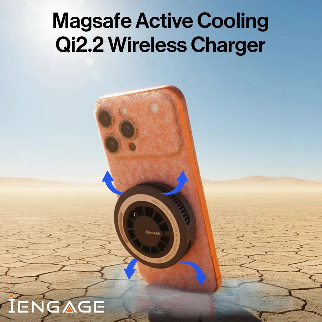 Engage Qi2 Wireless Charger With Cooler And Air Vent Holder