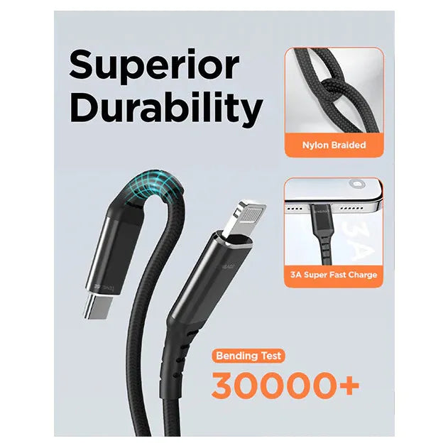 Engage USB-C to Lightning Cable (1Meter)(Black)