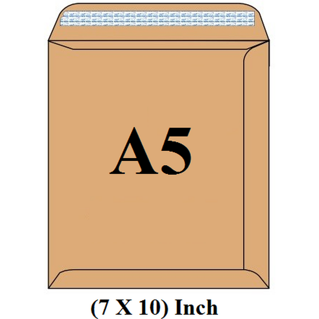 Envelope A5  7X10 Brown Or White  Pack Of 50
