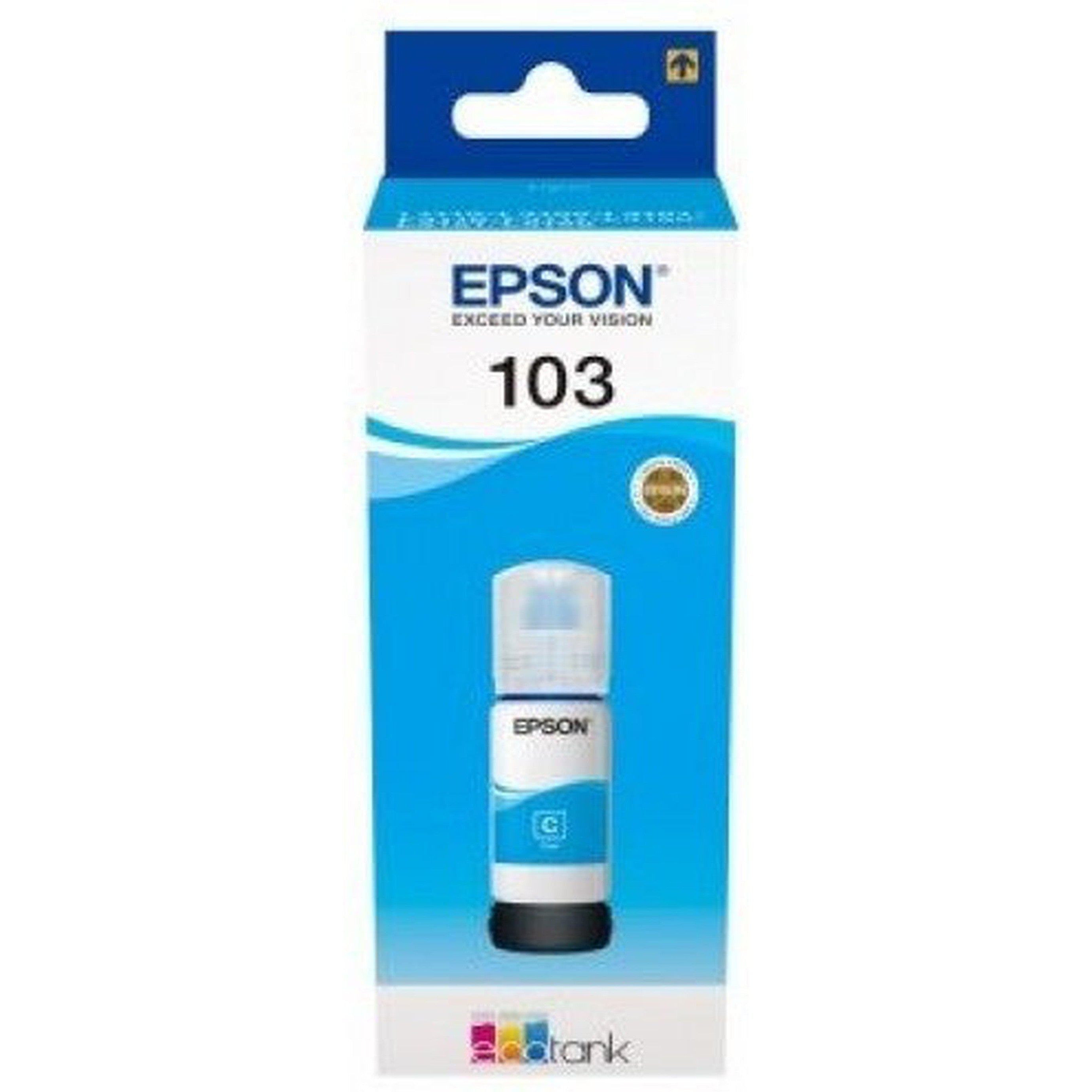 Epson 103 Ecotank Ink Bottle C13T00S24A - Cyan