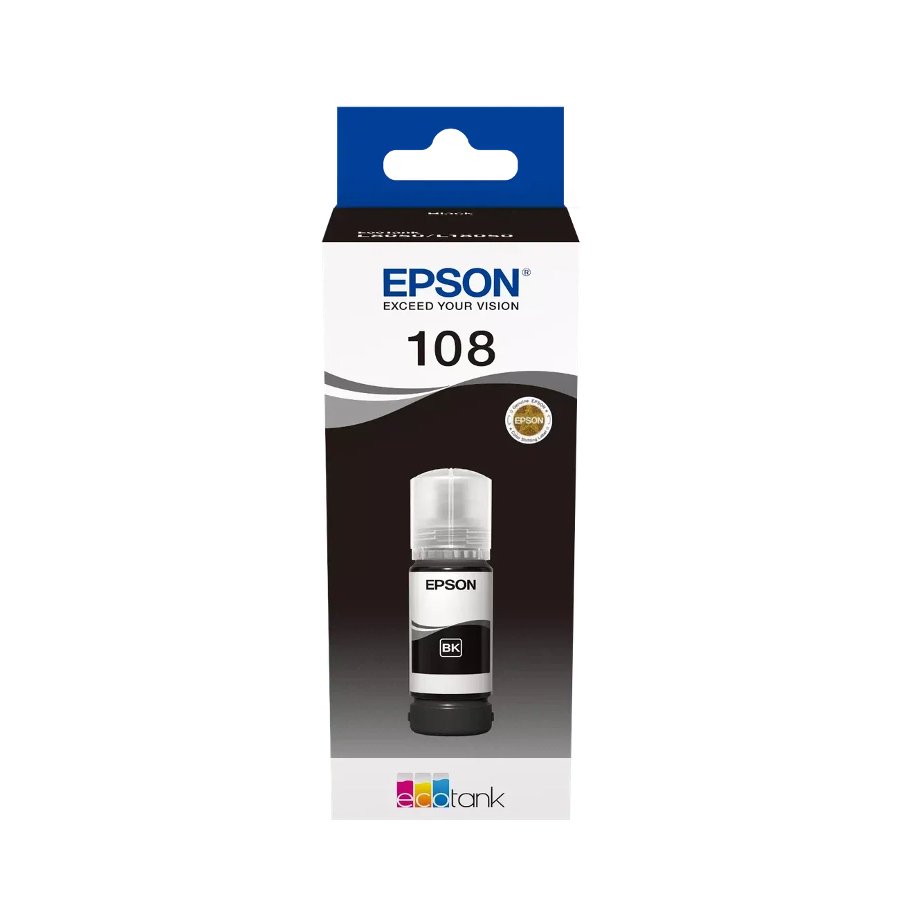Epson 108 Black Ink Bottle – 3600 Pages/ 70 ml/ Black Color/ Ink Bottle
