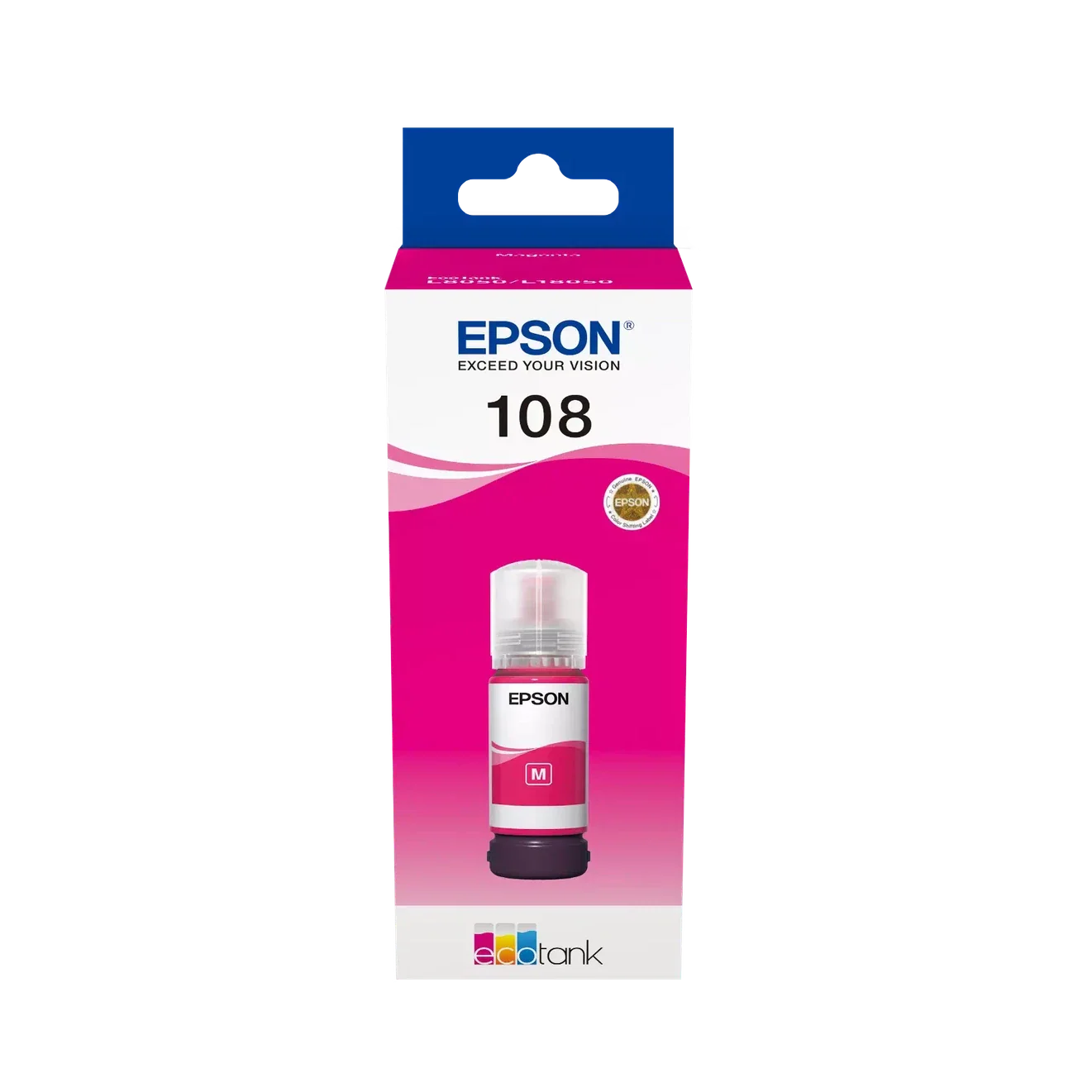 Epson 108 Magenta Ink Bottle – 7200 Pages/ 70 ml/ Magenta Color/ Ink Bottle