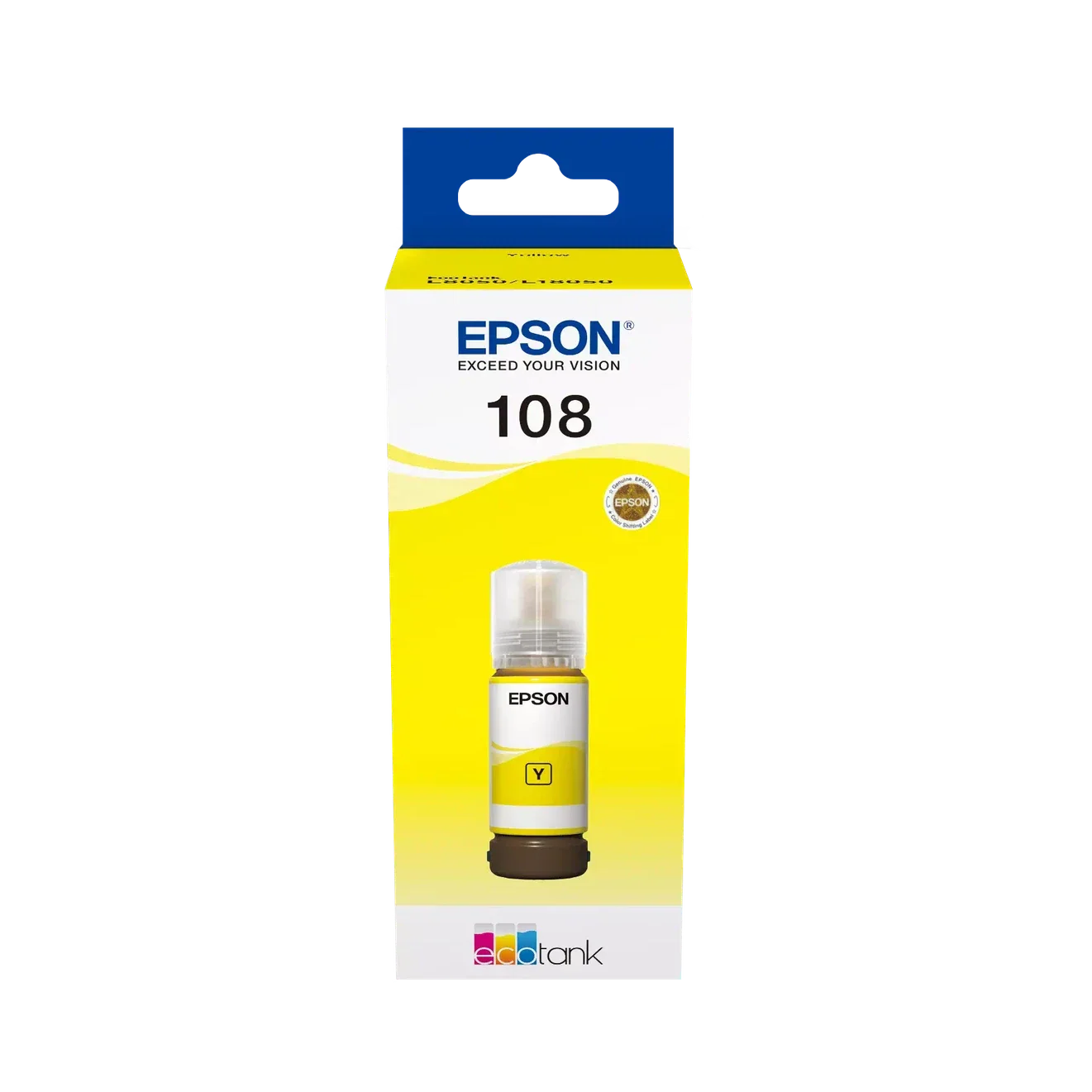 Epson 108 Yellow Ink Bottle – 7200 Pages/ 70 ml/ Yellow Color/ Ink Bottle