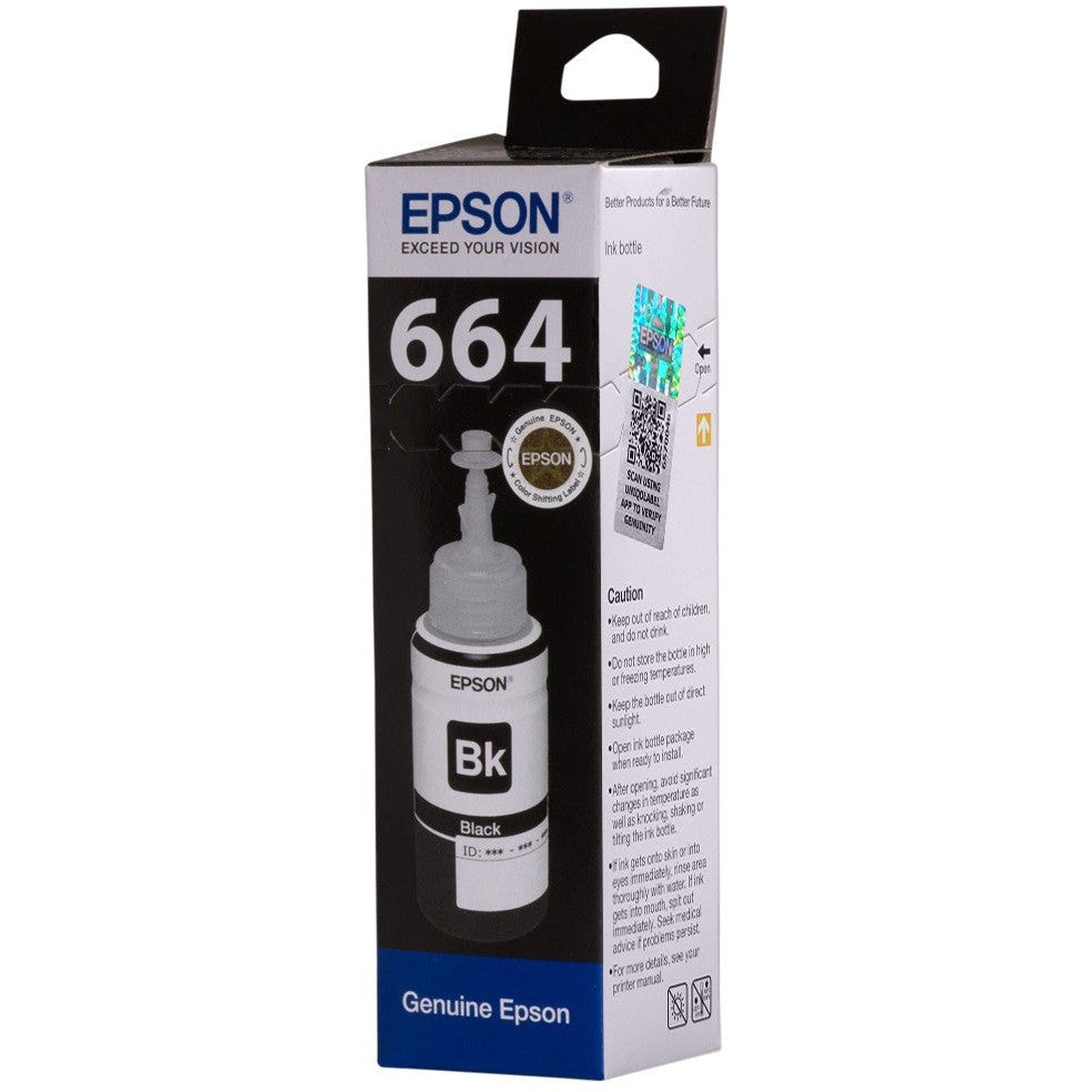 Epson Black Ink Bottle 664 70Ml