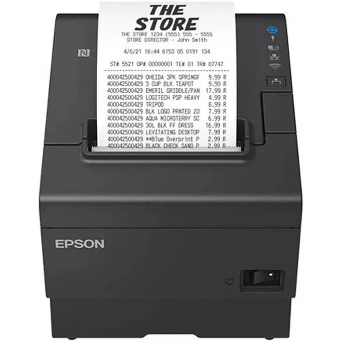 Epson TM-T88VII-112-500mm POS Receipt Printer, USB+Ethernet Black