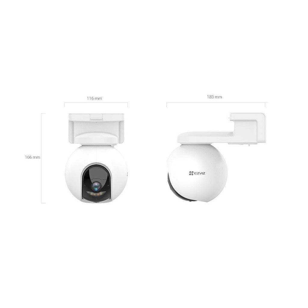 Ezviz HB8 2K Pan & Tilt Wi-Fi Camera, CS-HB8-4MP - White
