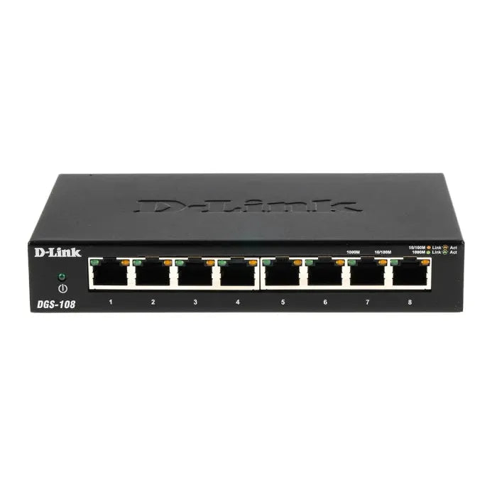 D-Link 8-Port Gigabit Unmanaged Metal Switch (Dgs-108)