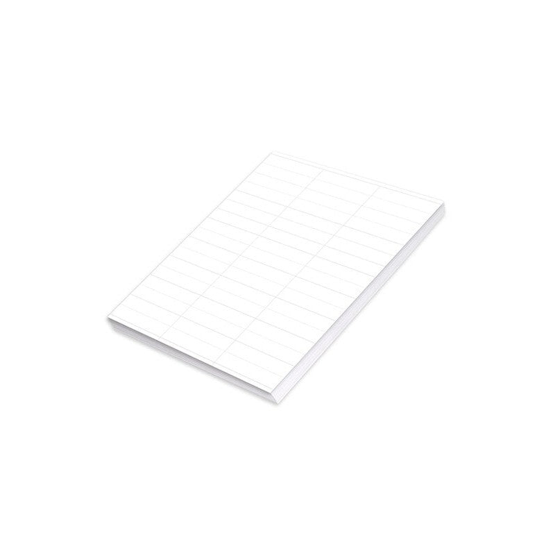 FIS Multipurpose Laser Labels, 70 x 16.9mm, 51 Stickers x 100 Sheets, A4 Size, White