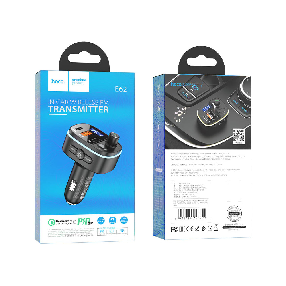 FM Transmitter And Charger HOCO E62