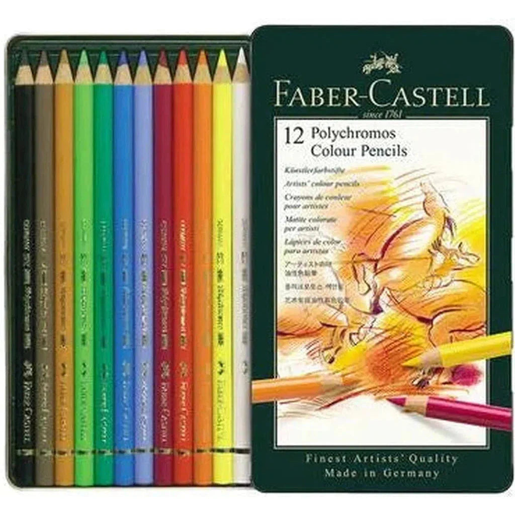 Faber Castell 12 Colour Pencil Polychromos
