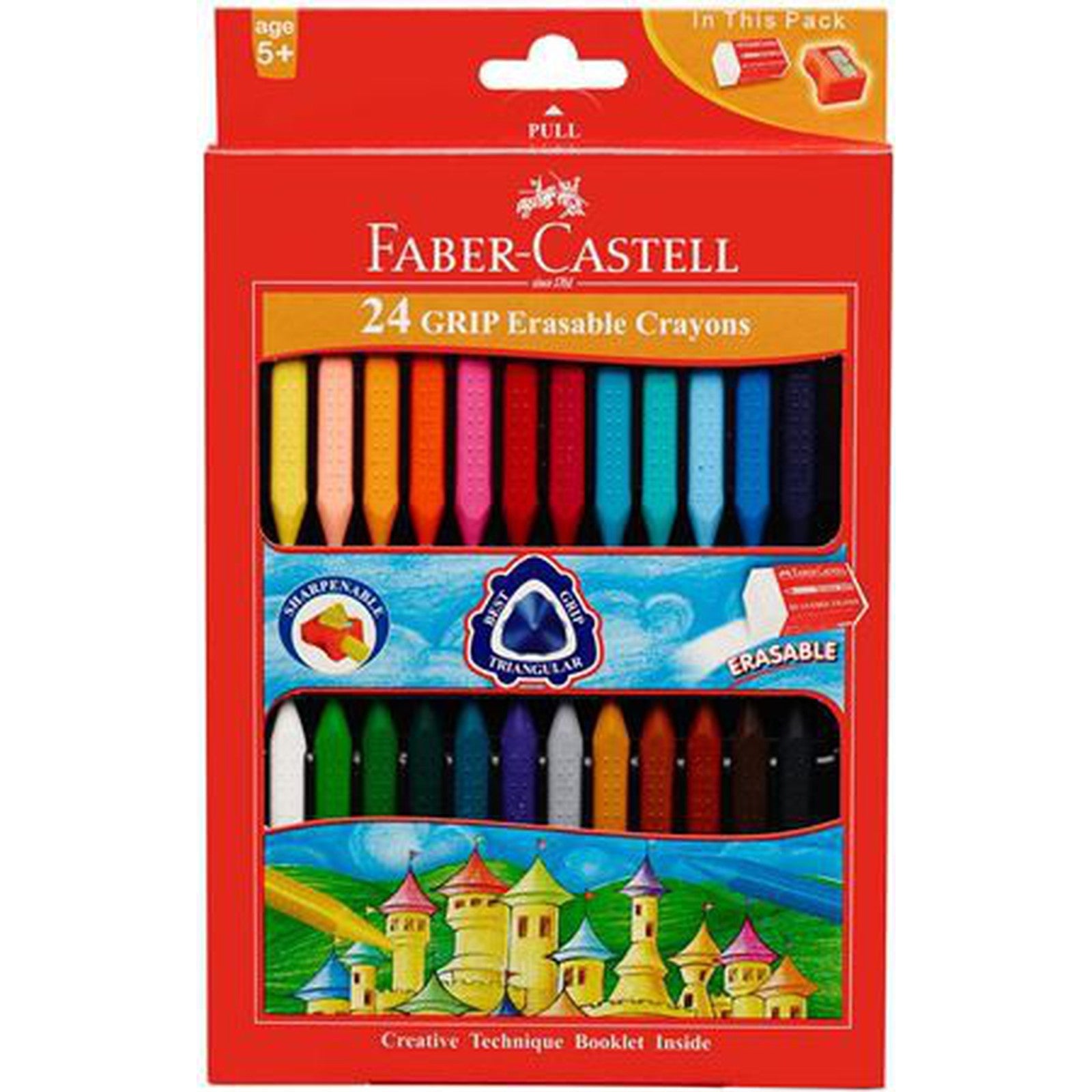 Faber Castell 24 Grip Erasable Crayons