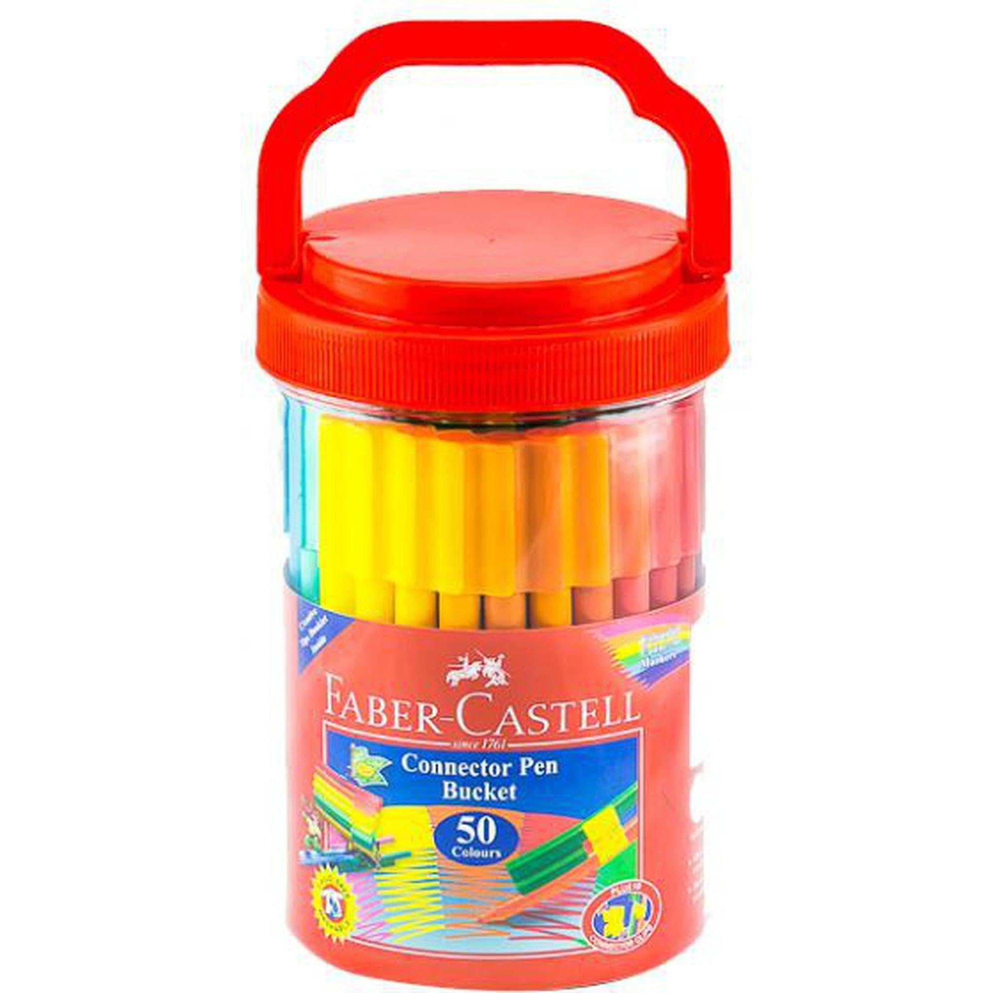 Faber Castell-Connector Pen Bucket Set (50 Colors)