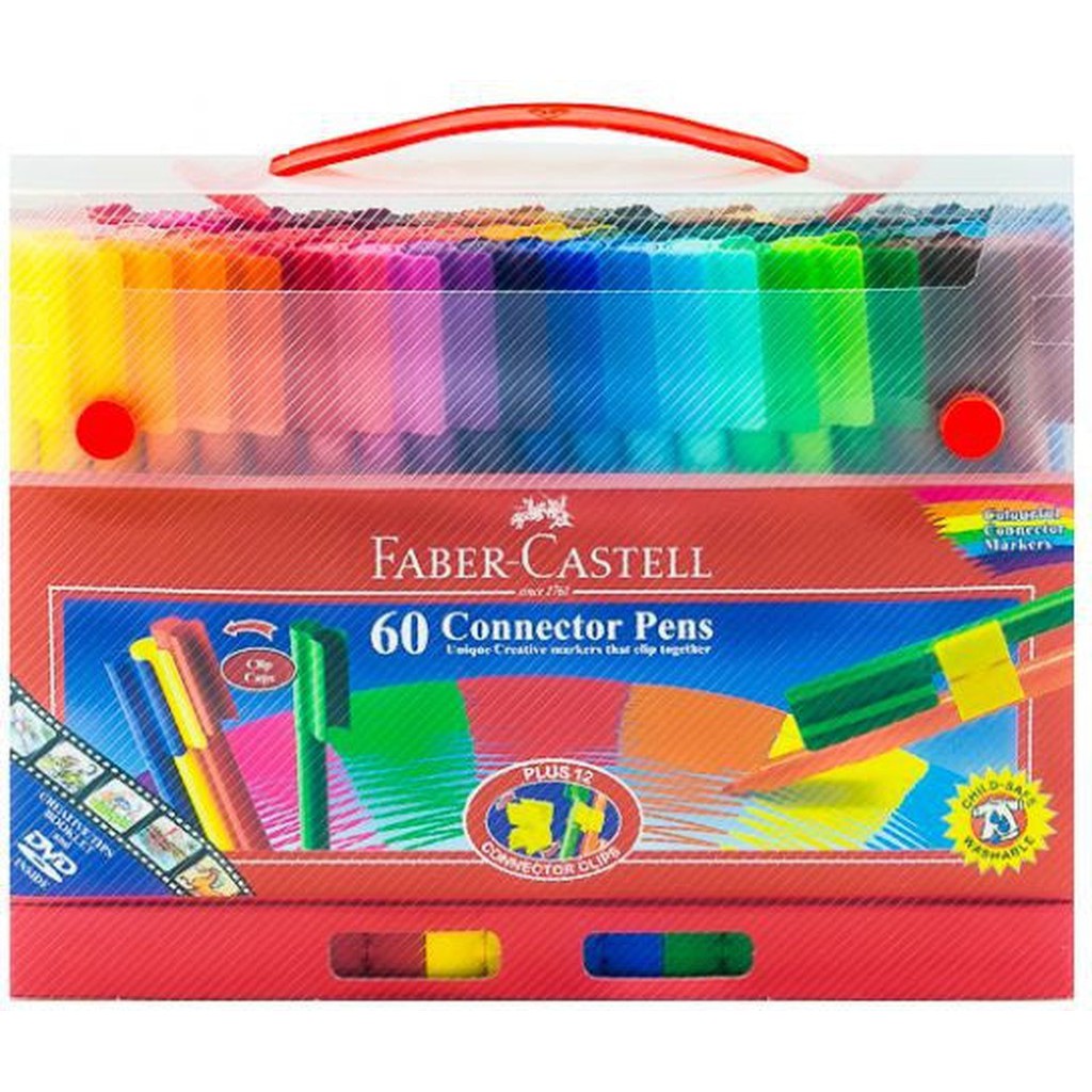 Faber Castell-Connector Pen Bucket Set (60 Colors)
