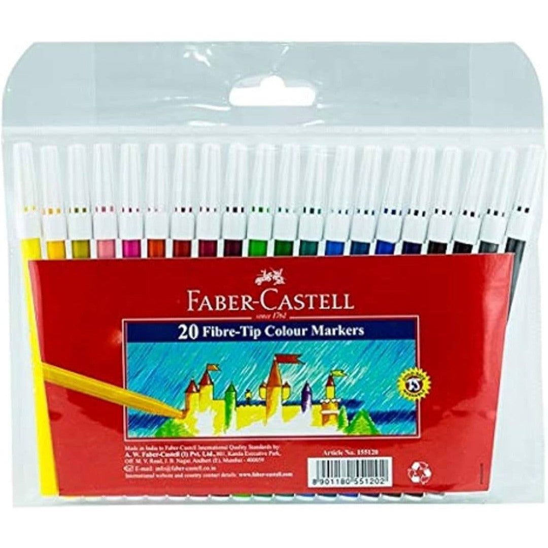 Faber Castell Fibre Tip Color Pens 20 Pieces