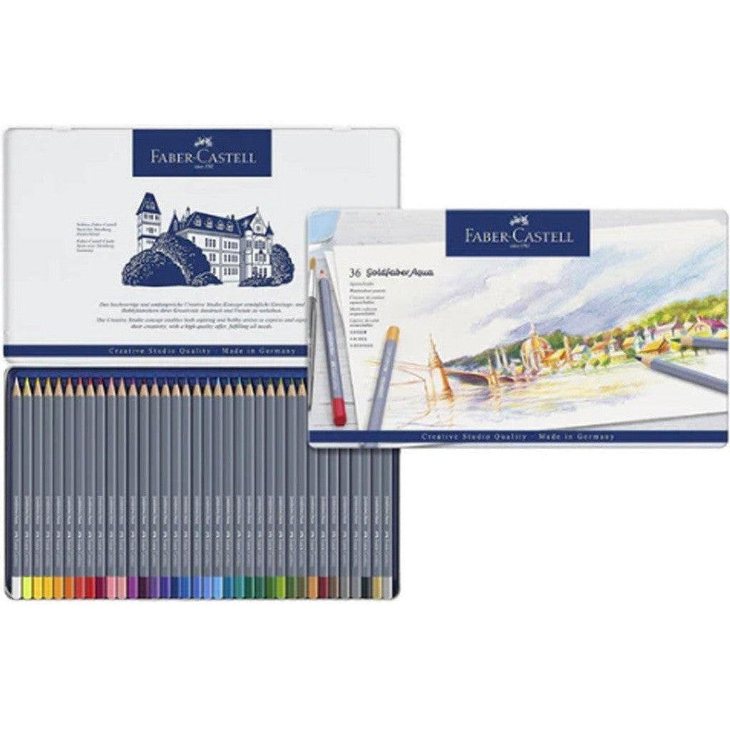 Faber Castell Gold Faber Aqua Watercolor Pencil Tin Of 36
