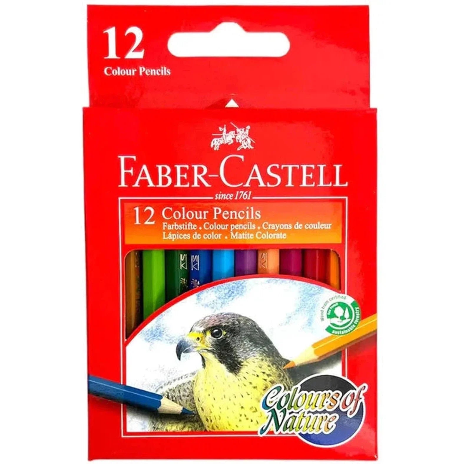 Faber Castell Short Colored Pencils 12 Colors