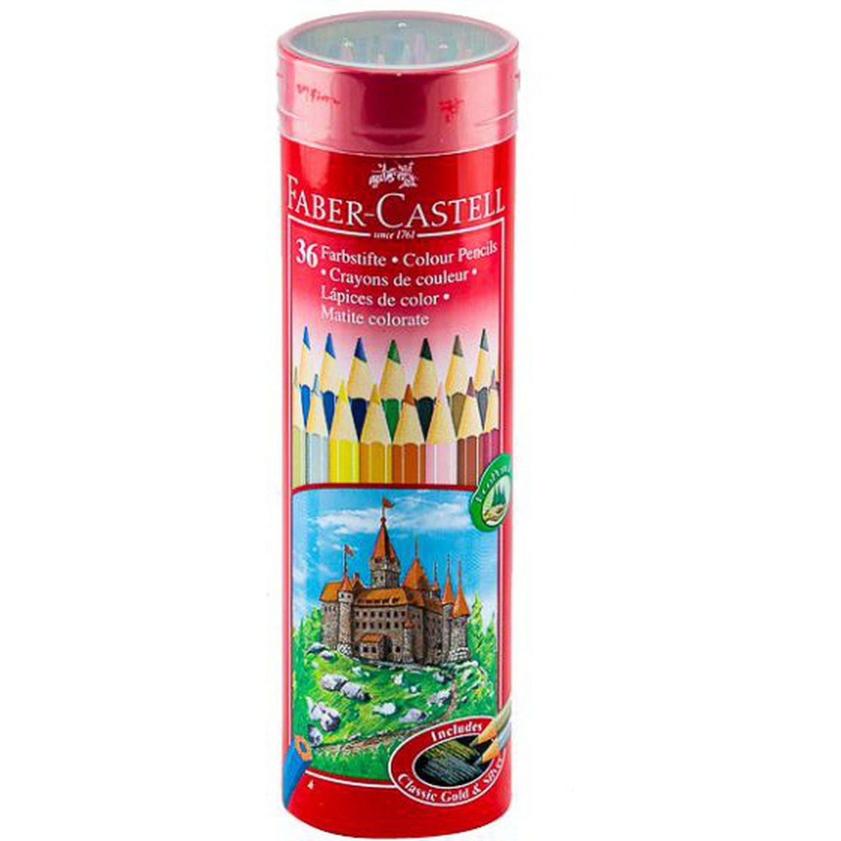 Faber Castell-Std Pencil Round Tin 36 Colors
