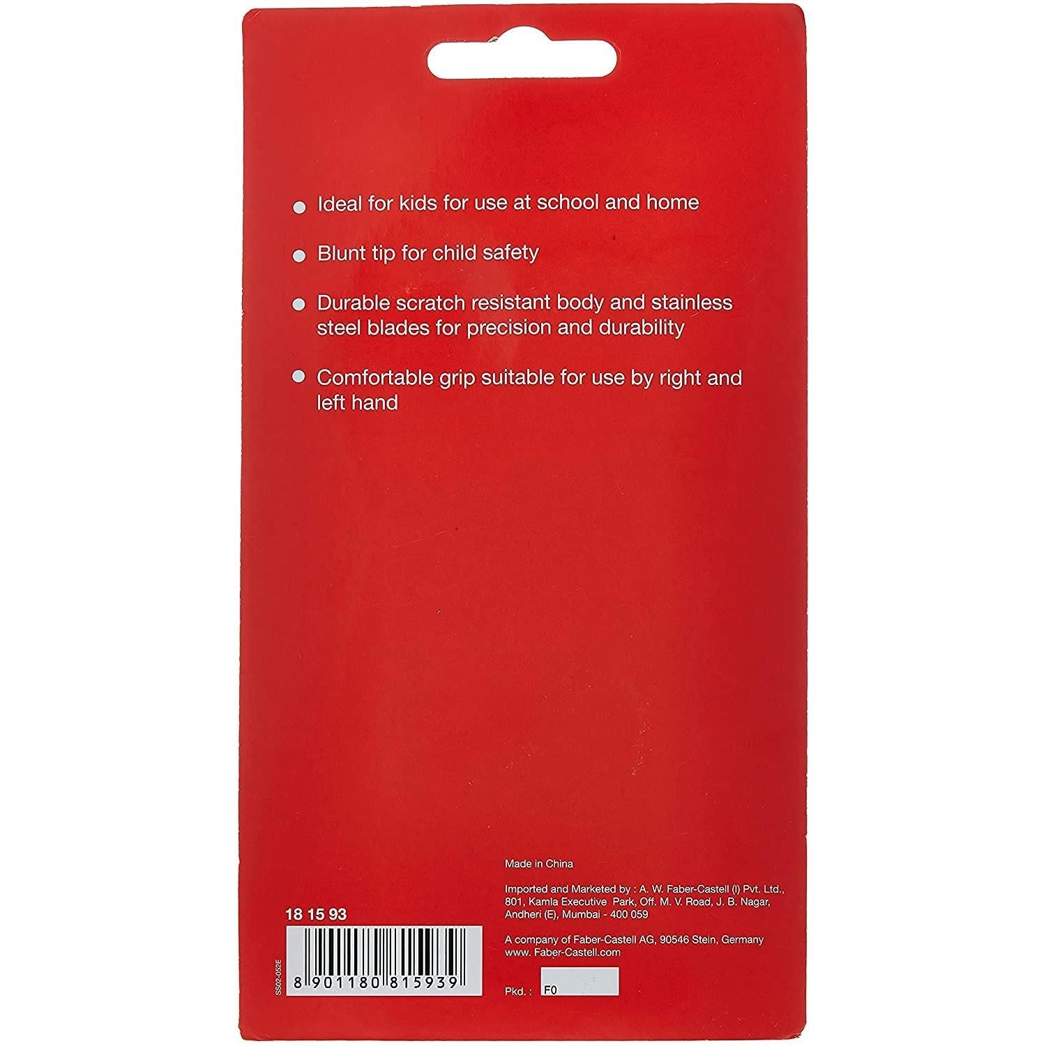 Faber-Castell Student Scissors 3Pc of 5 in a Blister