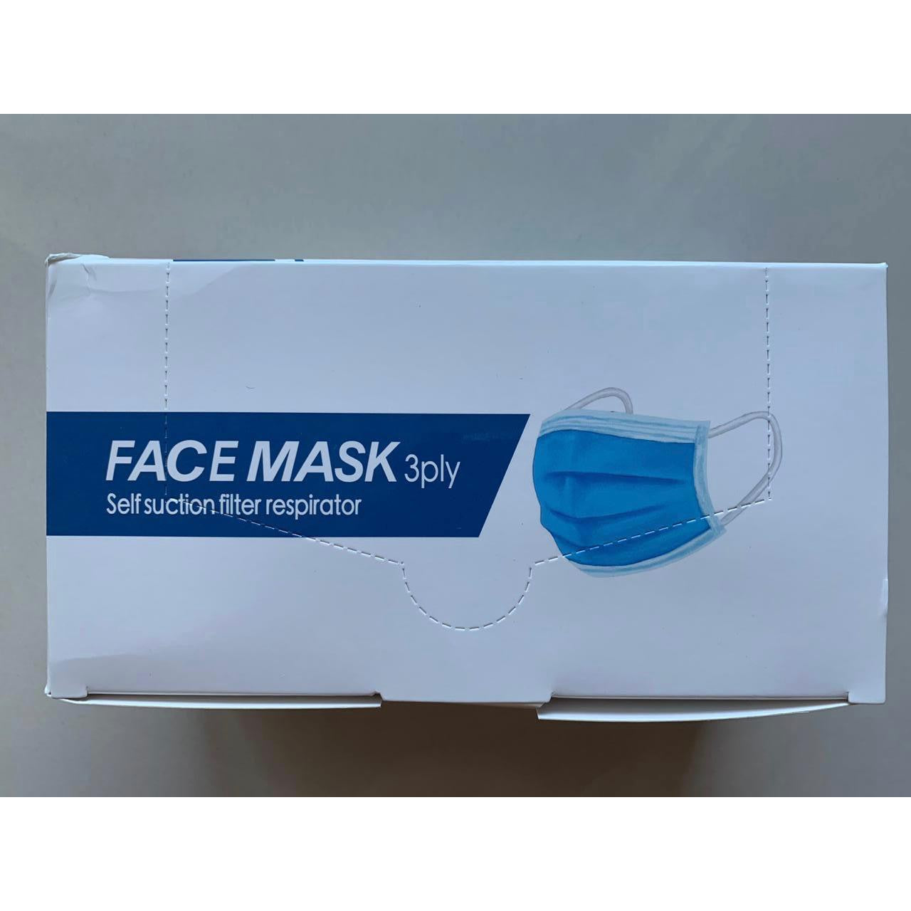 Face Mask 3 Ply 50 Pcs