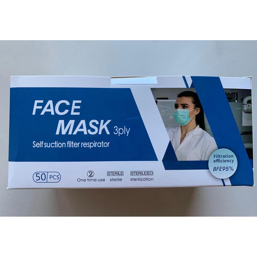 Face Mask 3 Ply 50 Pcs