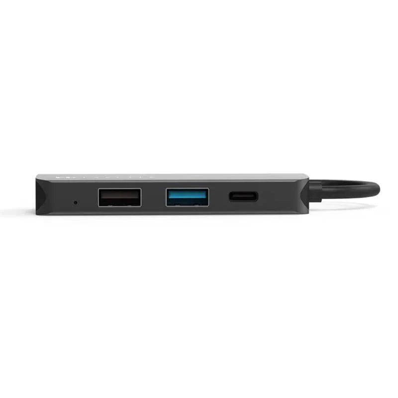 Feeltek 4-in-1 Portable USB Type C Hub - Grey